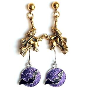 Two Pairs of Dangly Halloween Earrings